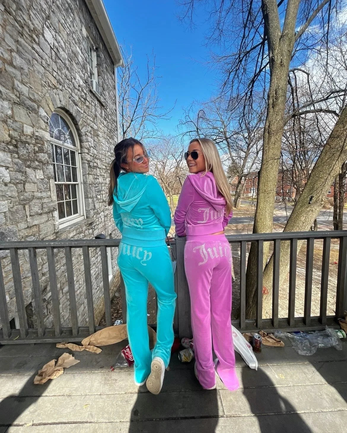 Women's Y2K Jogging Two-Piece Hooded Set Fall Winter Jogger Comfortable Pantsuit Long-Sleeved Jacket Coat & Trousers Casual Sets